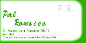 pal romsics business card